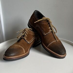 Martin Dingman Brown Suede Men’s 9.5 Oxfords Italy